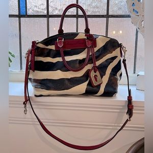 Vintage Dooney & Bourke Leather Zebra Purse